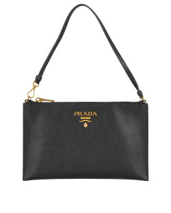 Shoulder Pouch Bag, Leather, Black, MII, B, 3*